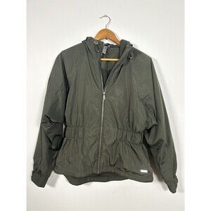 Sweaty Betty Storm Seeker Jacket Women’s Small Olive Green Fleece Lined Hooded